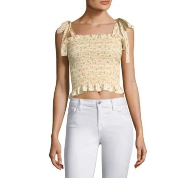 PETERSYN Diedra Tie-shoulder Top In Buttermilk b77 - Picture 3 of 6